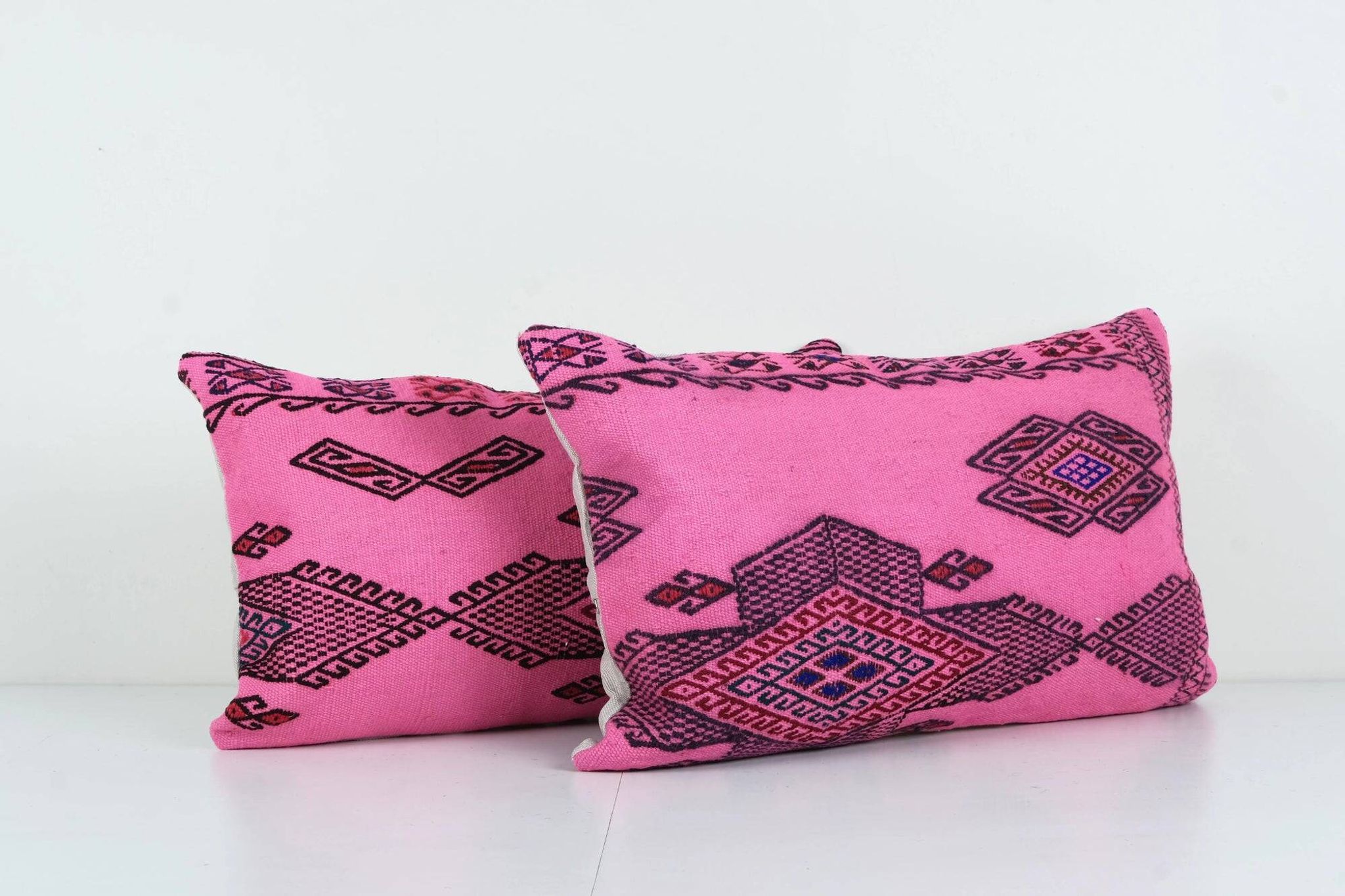 Set of 2 vintage kilim cushion covers 36x61 cm