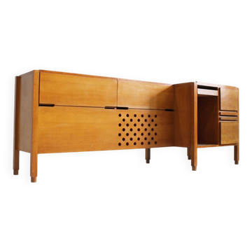 Vintage sideboard 1960s Italy attributed to Carlo Scarpa Anfodillo execution