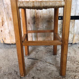 Wooden stool & mulched seat