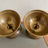 Pair of brass church candlesticks