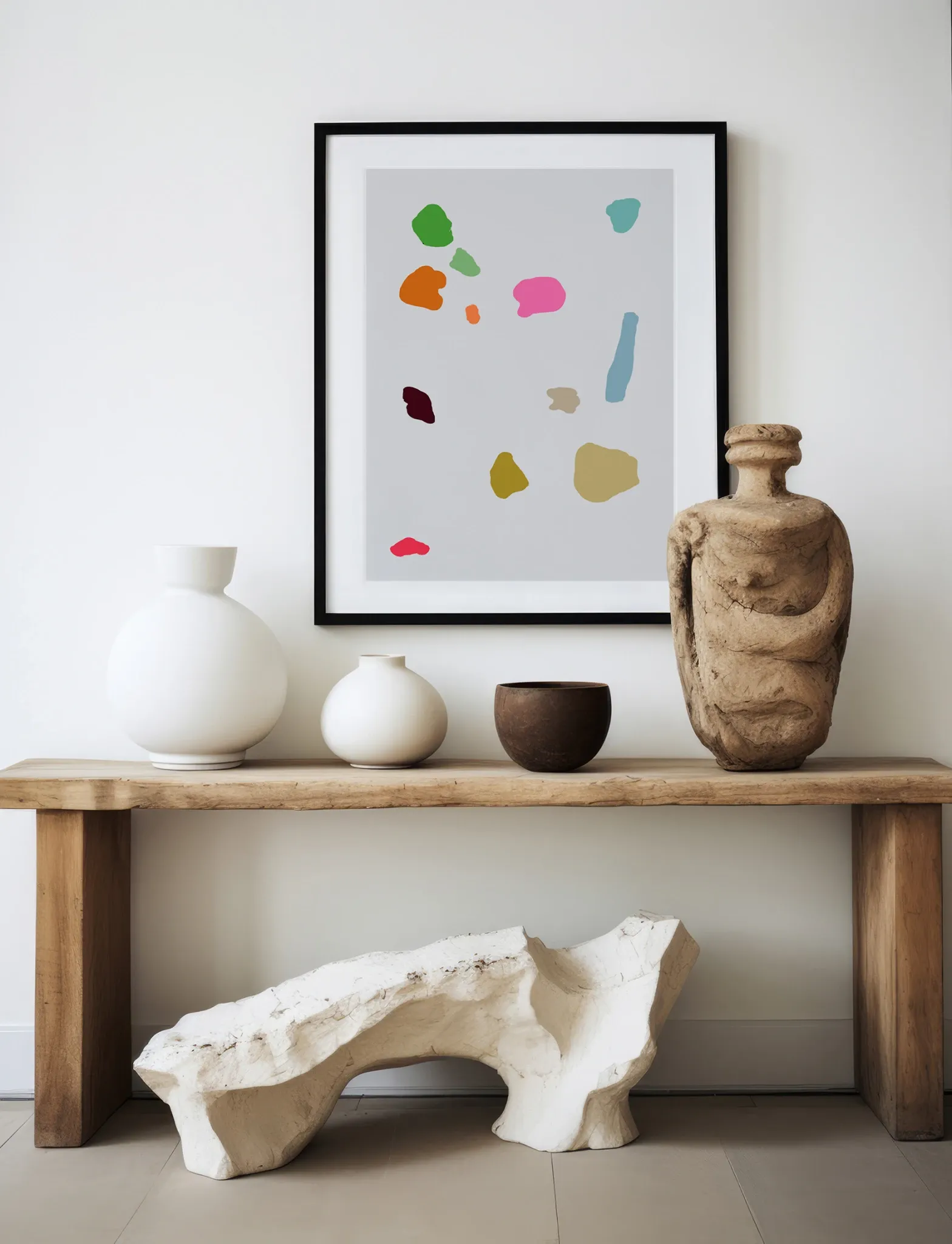 Abstract pebbles giclee print 50x70 cm