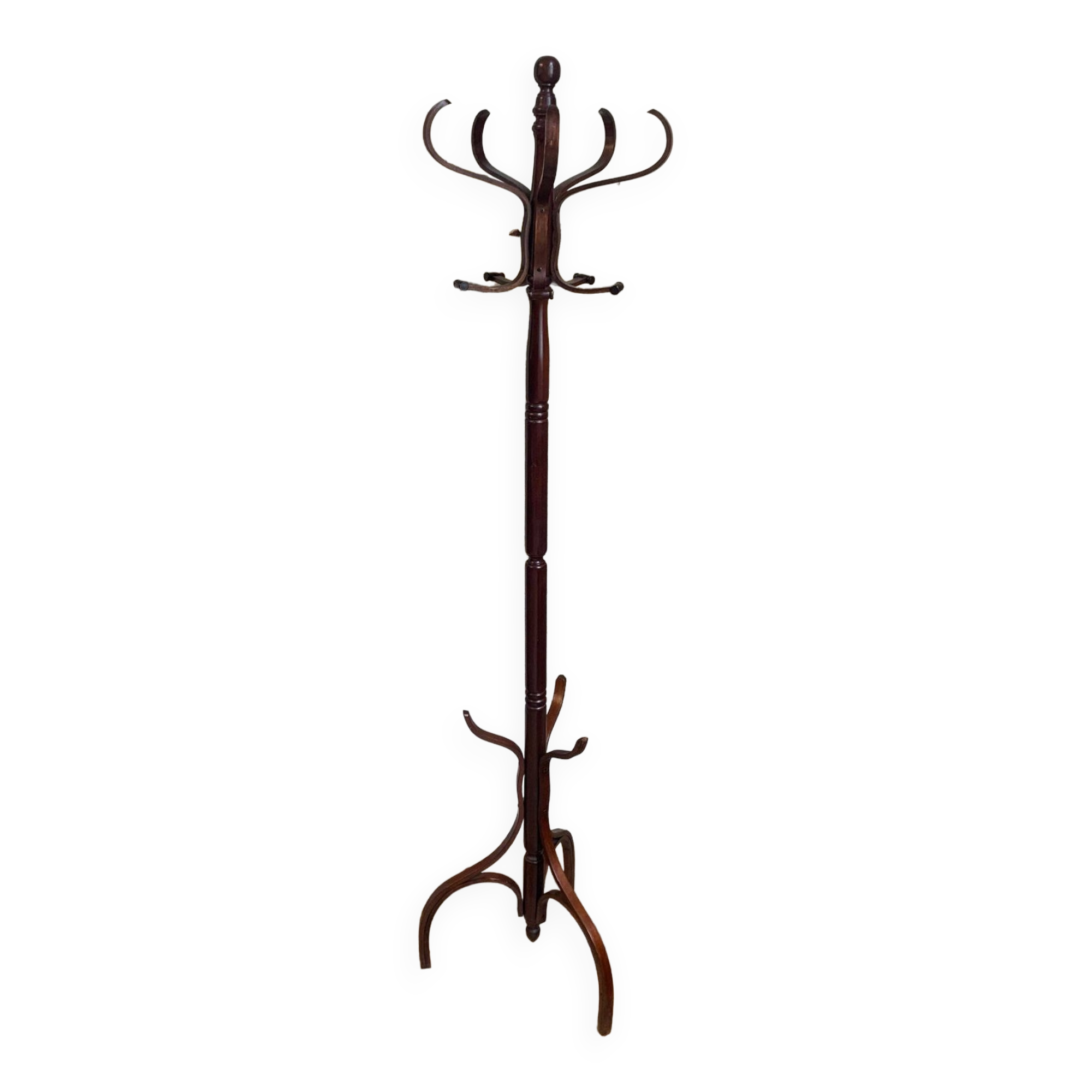 bistro style coat rack in dark wood