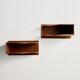 Tables de chevet flottantes en teck, lot de 2