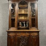 Louis XV / Transition style library buffet in solid oak circa 1880