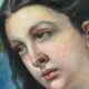 Tableau Pastel 1857 "Jeune fille aux fruits" par Mme Ganthenet