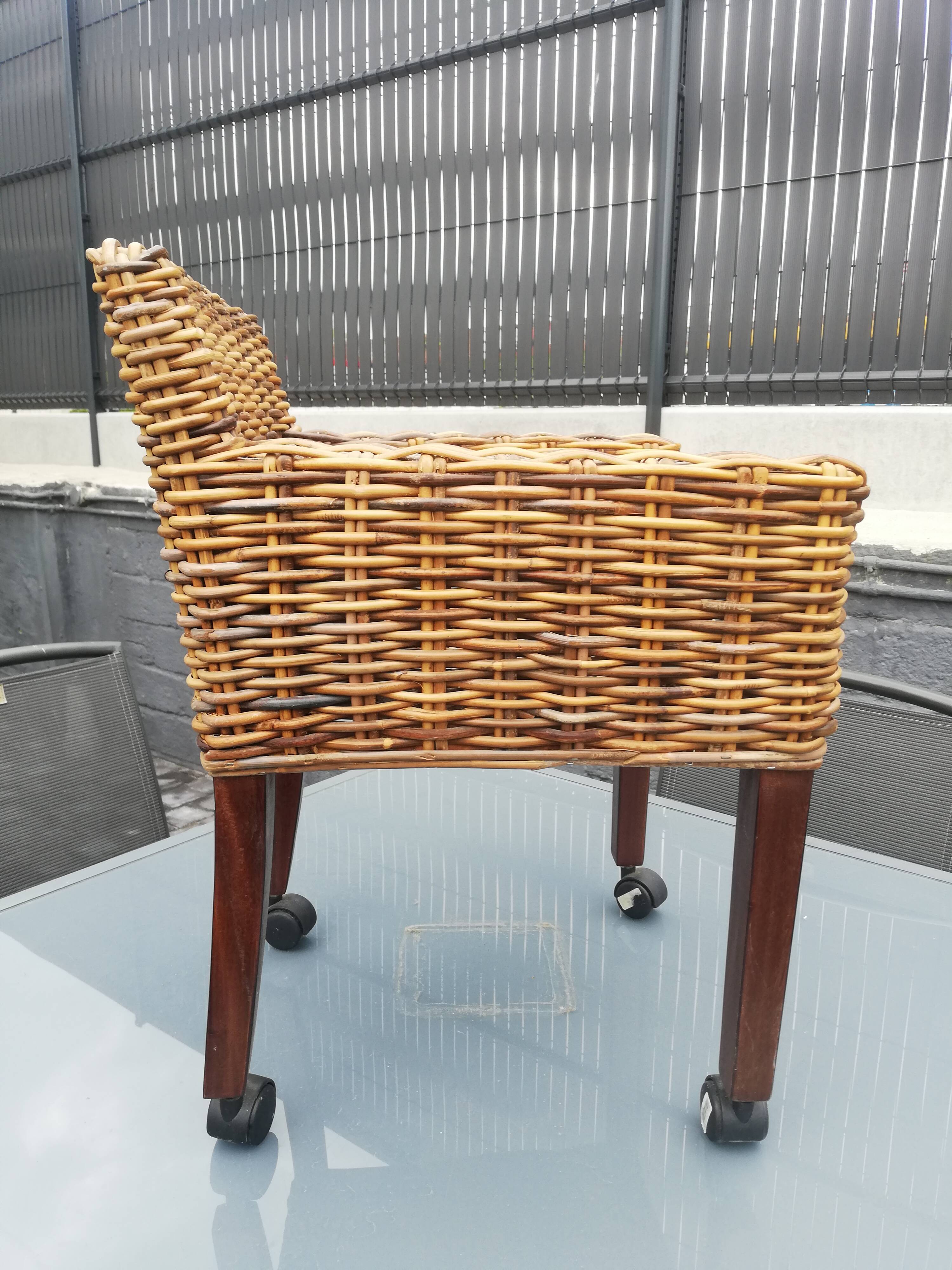 Wicker and rattan child chair