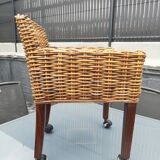 Wicker and rattan child chair