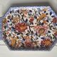 Top dish in earthenware of Gien decoration Peony