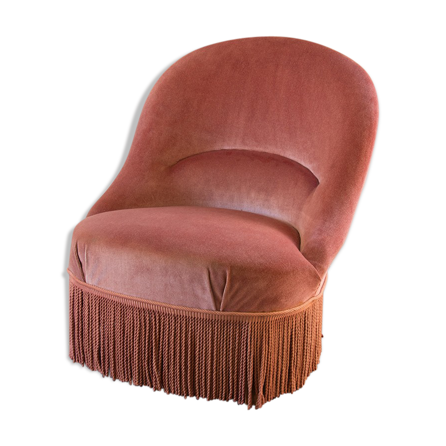 Old toad armchair pink