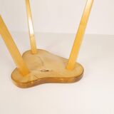 Modern Swedish Scandinavian stool in lacquered birch, 1970s.