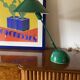 Lampe de table verte Space Age, Italie années 1970