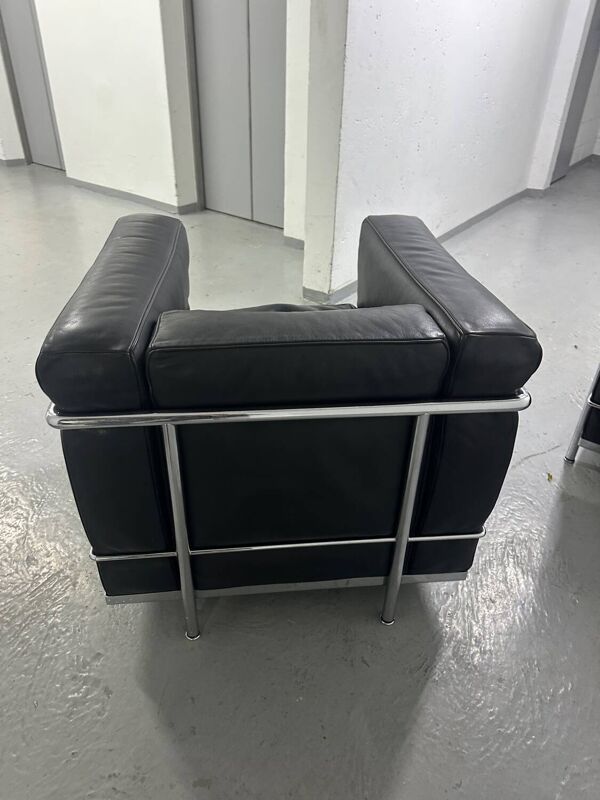Paire de fauteuils LC2 Le Corbusier édition Cassina vintage