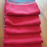 Vintage Basque tablecloth vermilion 170X140 and 5 towels
