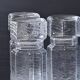 Set of 3 glass jars with old transparent lids in very good condition.