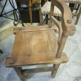 Brutalist chair in solid teak circa 1960