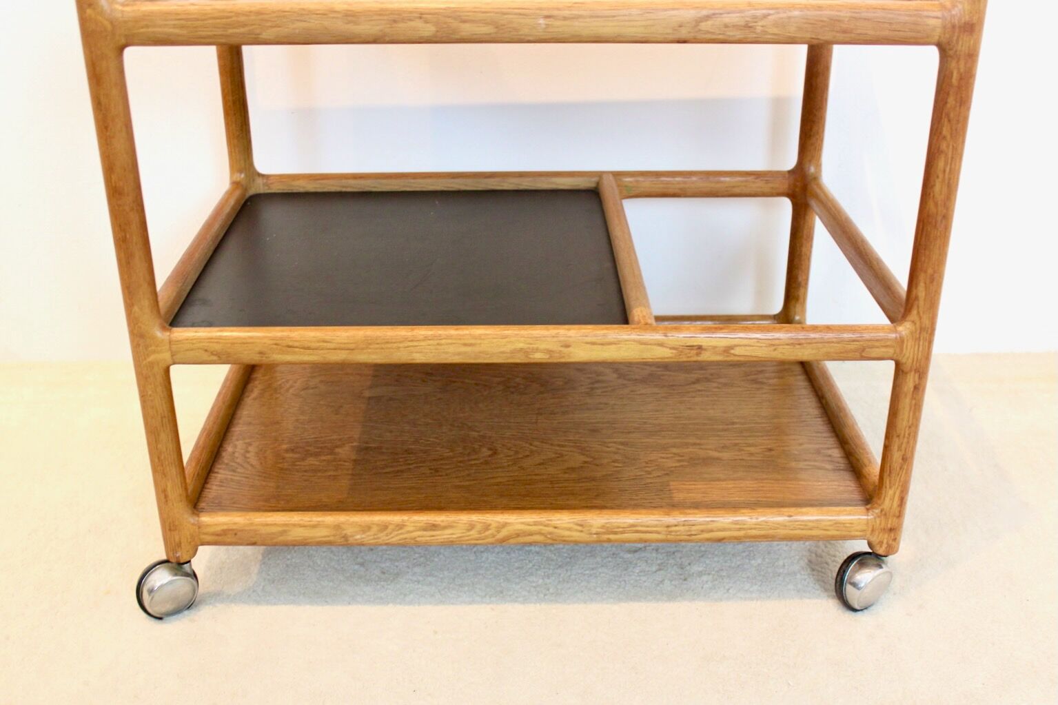 Oak bar trolley by Johannes Andersen for CFC Silkeborg Denmark