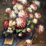 Still life - oil painting on wood