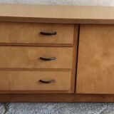 Cabinet low sideboard 1940-1960's in blond wood