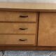 Cabinet low sideboard 1940-1960's in blond wood