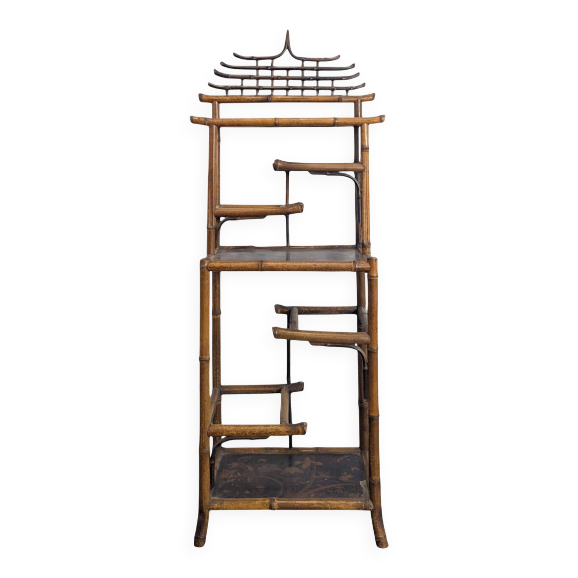 Asian bamboo bookcase
