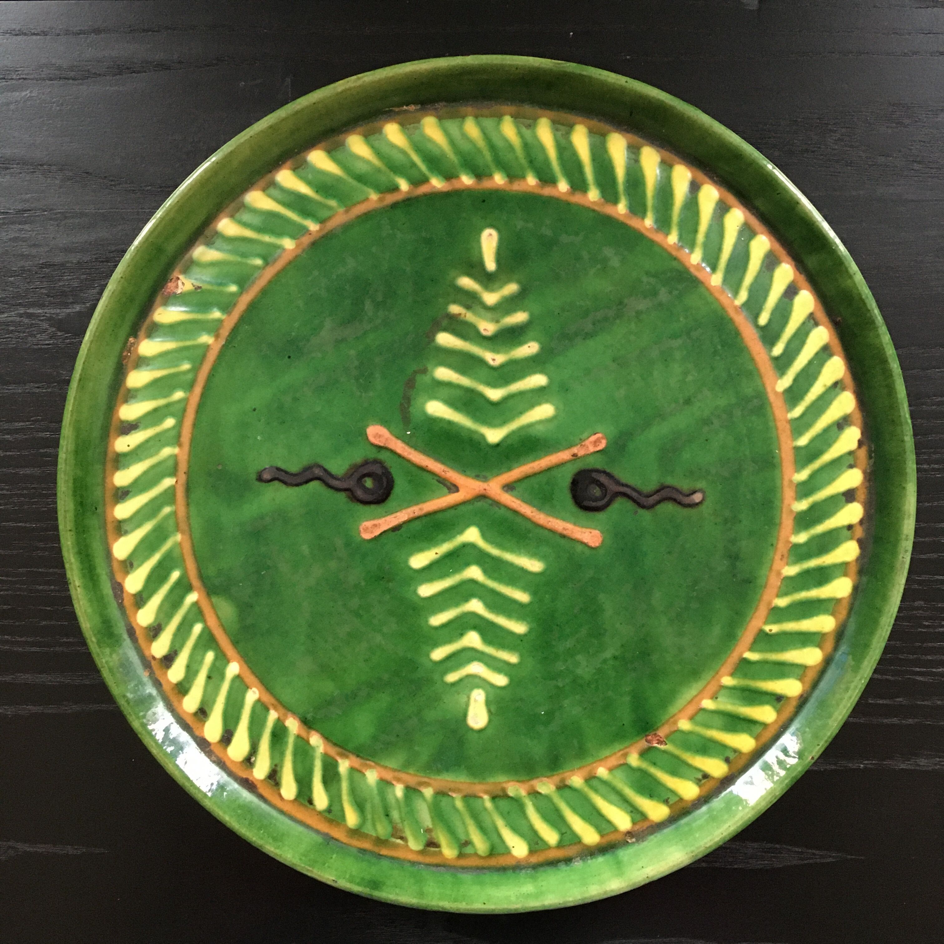 Green plate graphic design