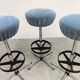 Vintage industrial barstools Ice blue 'Minimalism'