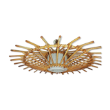 Vintage wicker pendant lamp