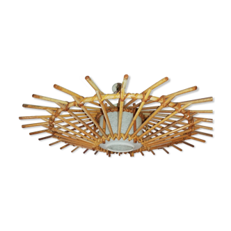 Vintage wicker pendant lamp