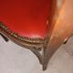 Baumann chair oWith red leather seat
