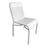 Garden chair in white woven resin