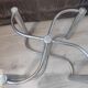 Vintage chrome steel and glass coffee table from Italy from the 70s