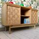 2-door sideboard in woven oak and lupin oak