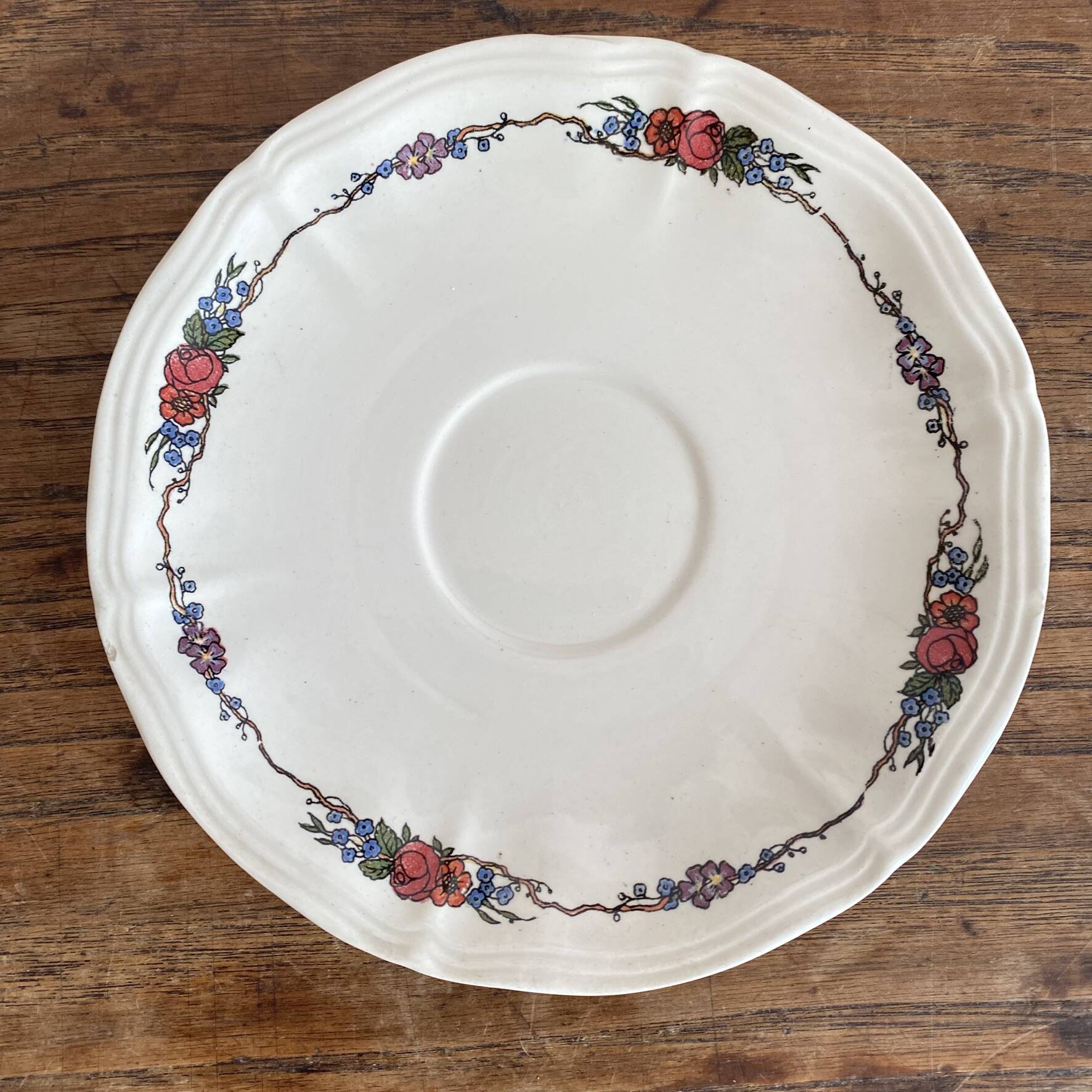 Antique bowls, saucers from Sarreguemines model Obernai.