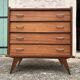 Commode vintage scandinave, pieds compas