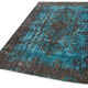 Handwoven Anatolian blue rug 1980s 160 cm x 240 cm