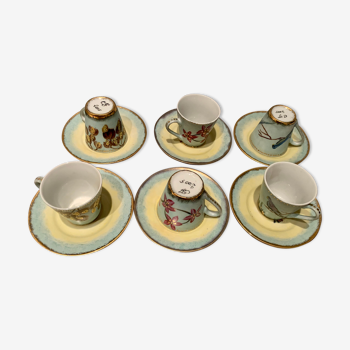 Lot of 6 coffee cups - saucers