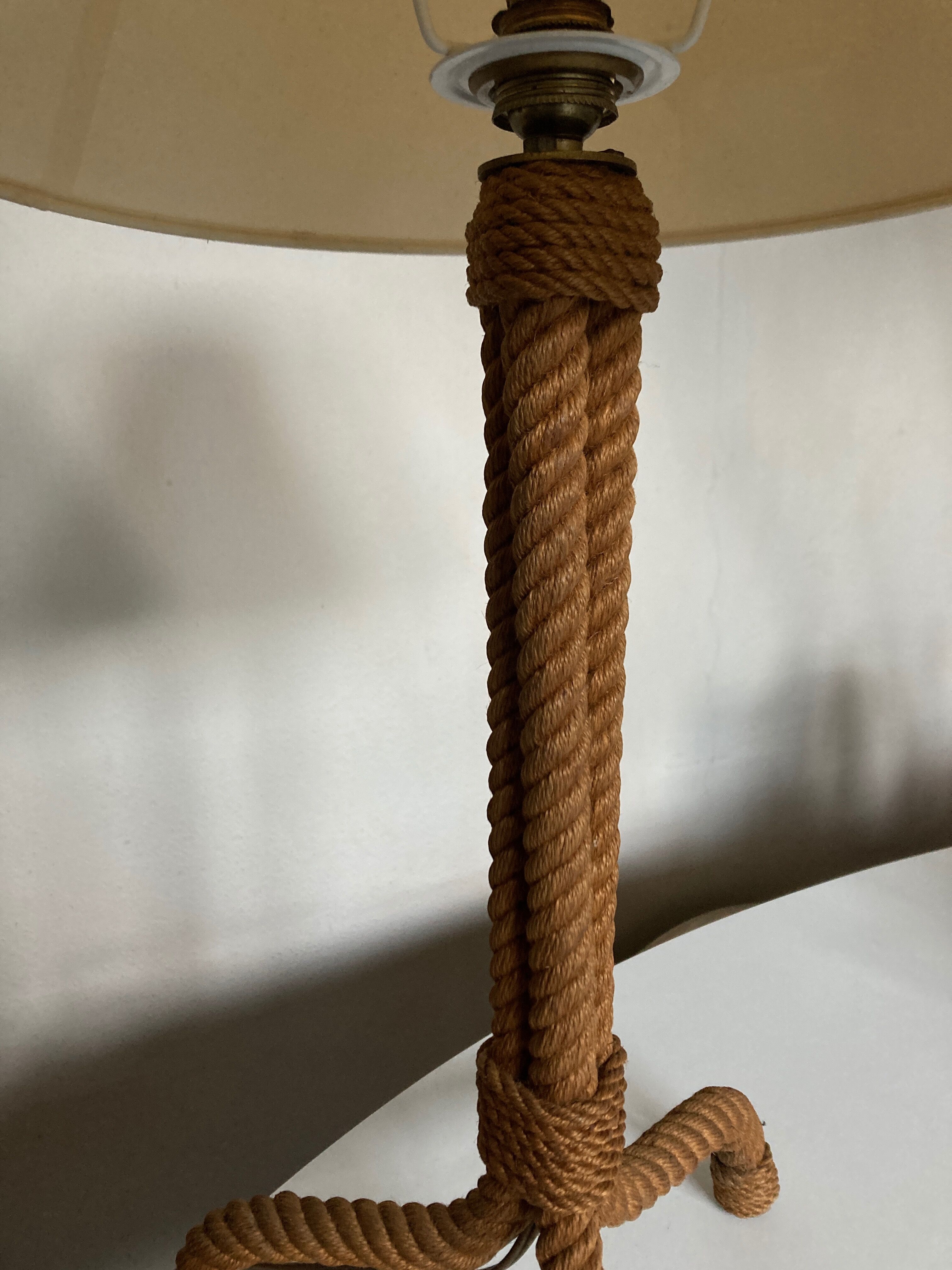 Living room lamp in braided rope 1950 Riviera