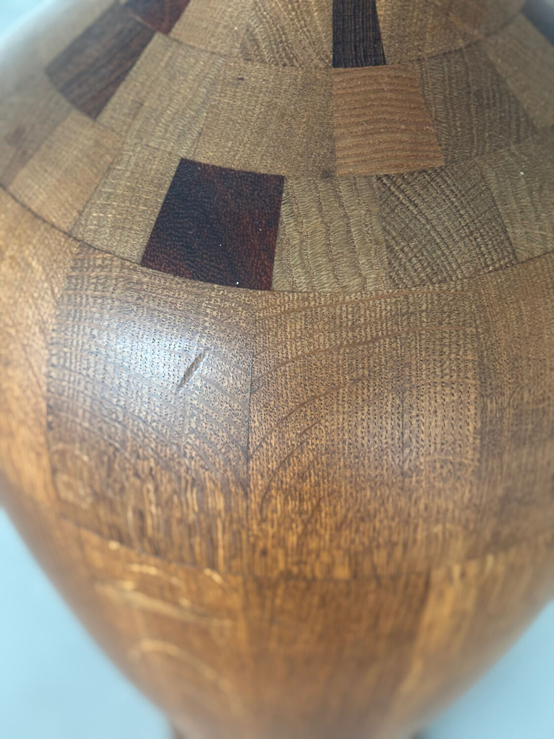 Hardwood Art Vase attributed to Maurice Bonami for De Coene Frères,