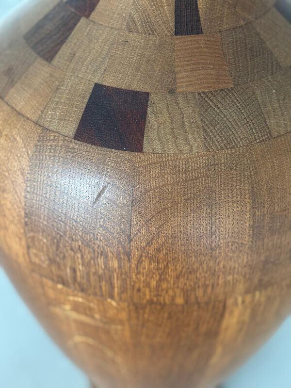 Vase d'Art en bois attribué à Maurice Bonami pour De Coene Frères