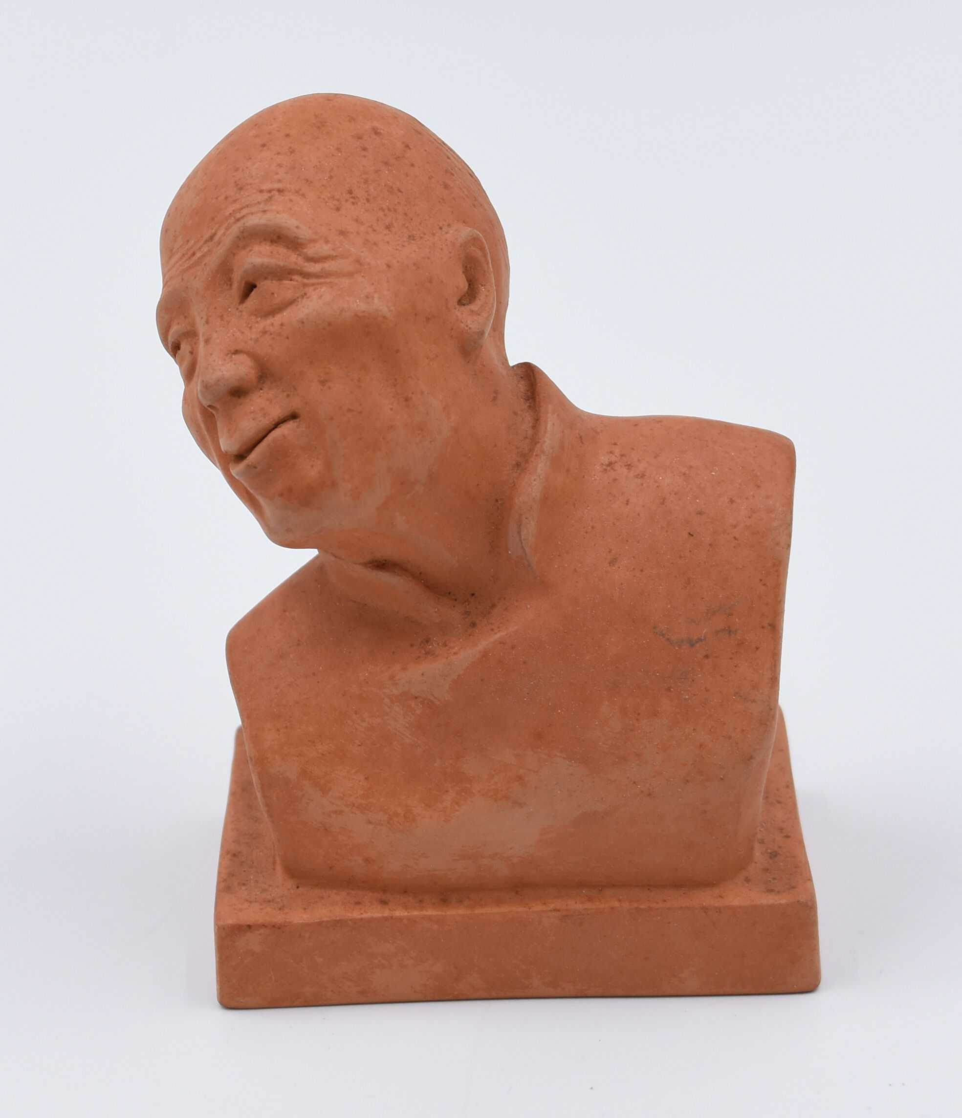 Gaston hauchecorne sculpture bust terre cuite "chinese thinker" art deco 1930