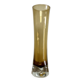 Amber blown glass vase