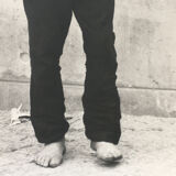 90s photo print: wounded man