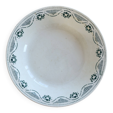 Plat rond vintage terre de fer - Nouvelles Galeries Ennegé Paris