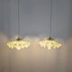 Pair of green opaline glass pendant lights – frosted poetry & Art Deco brilliance
