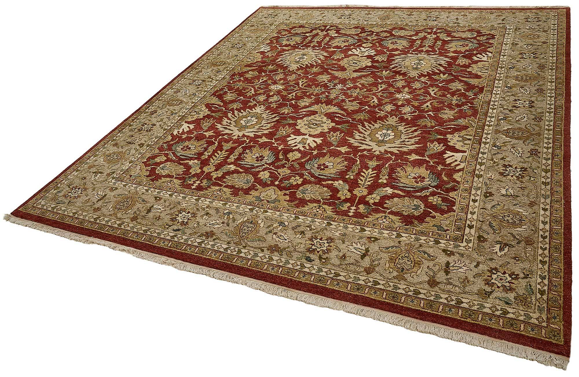 Tapis Oushak en laine noué à la main, 244 cm x 305 cm