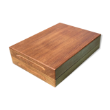 Massive Danish-made teak box 60s without hinges