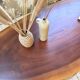 Table basse années 50 plateau bois exotique XXL
