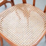 Bent beech wood chairs with straw seats, no. 34 total, 1990-2000
