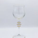 Set of 7 Galo crystal wine glasses