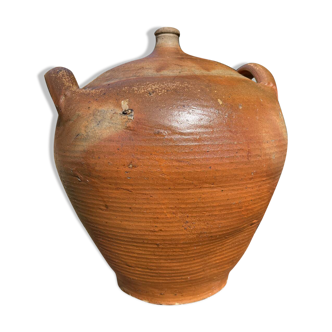 Ancient terracotta pottery jar